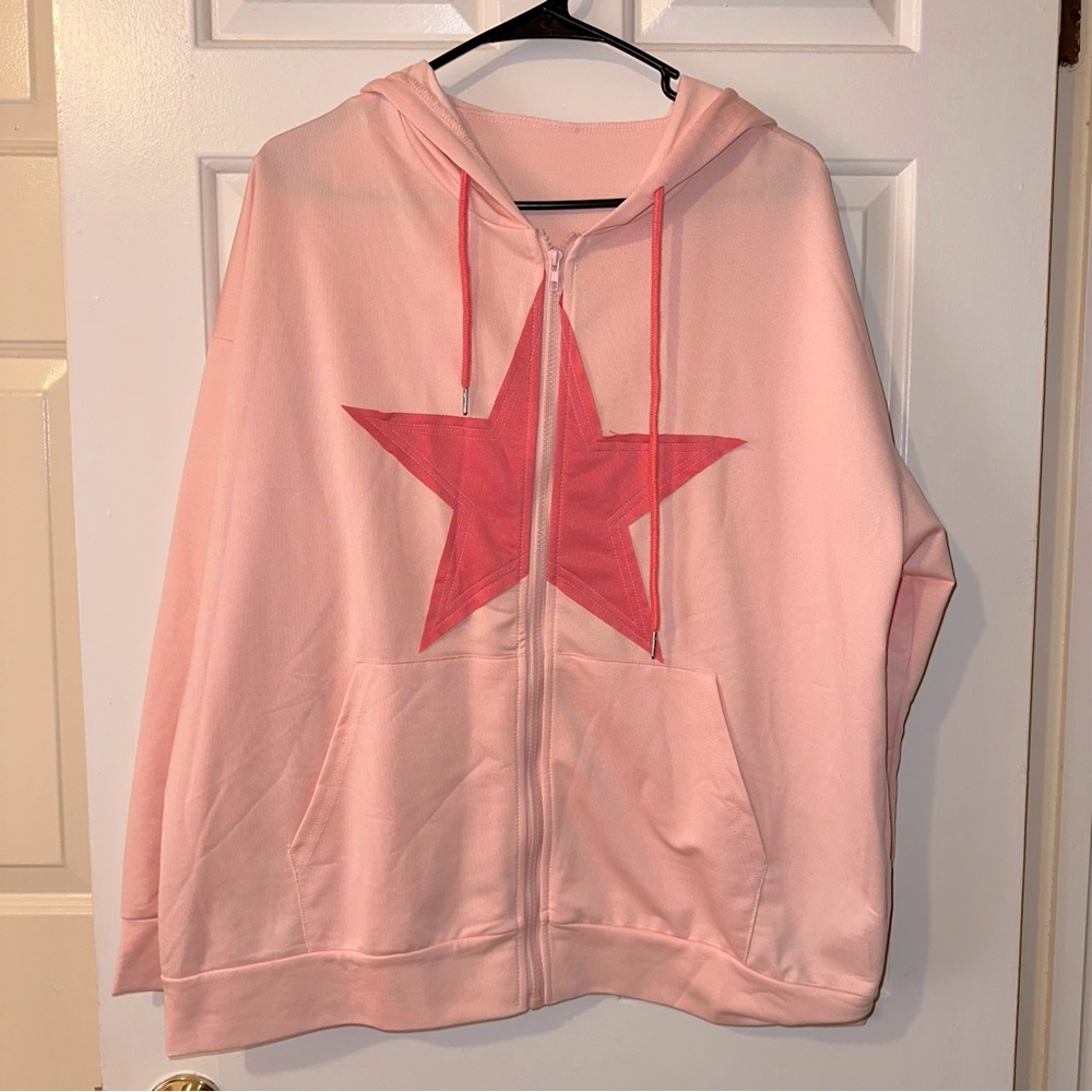 ROMWE Soft Pink Hoodie‎